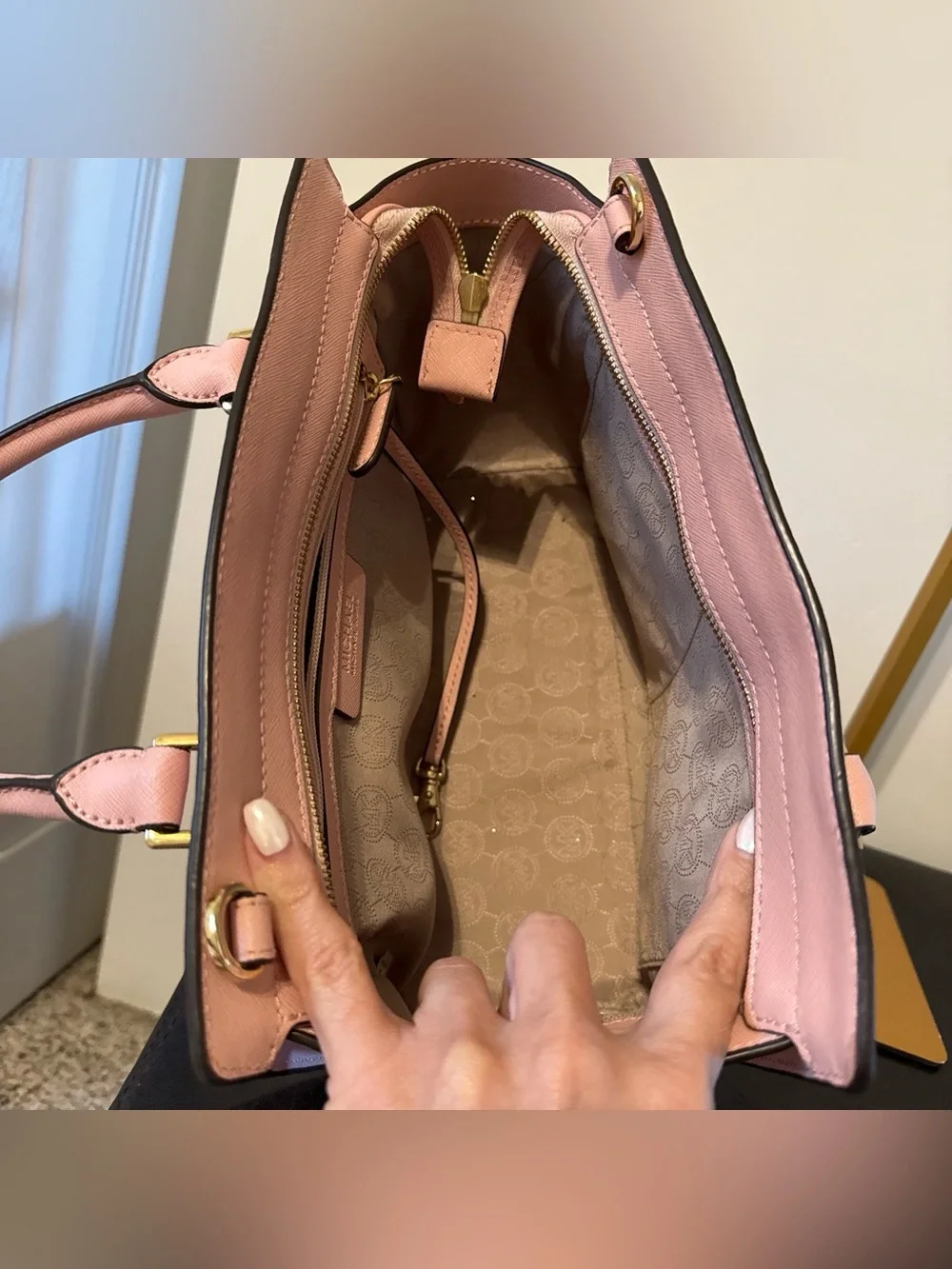 Michael Kors Blush Pink Saffiano Leather Satchel
